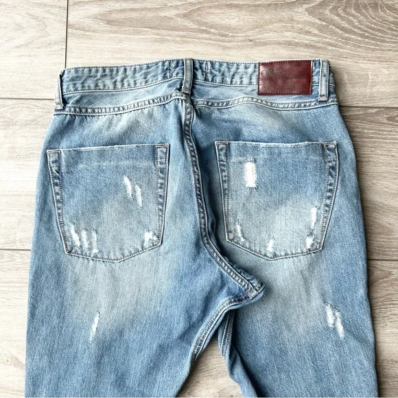 One Teaspoon Lonely Boys Distressed Jeans in Blue Buoy - Picture 14 of 16